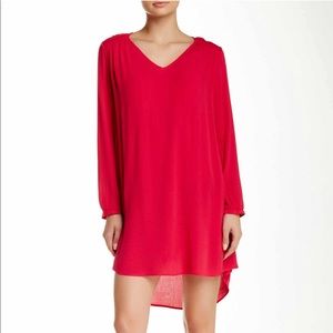 NWOT - LUSH V-neck long sleeve shift dress